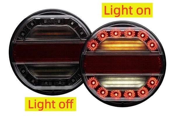 Roadvision LED Rear Combination Lamp 10-30V Stop/Tail/Ind/Rev/ Ref 125x32mm - 5 Years Warranty
