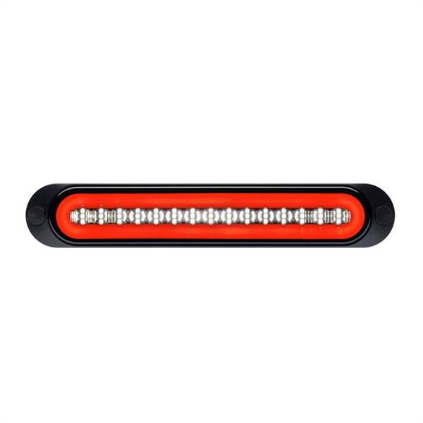 Roadvision LED Reverse/Tail Lamp [Glowtech] 12V Blacked Out Lens Surface Mnt 252x45mm - 5 Years Warranty