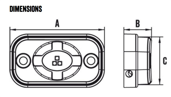 Roadvision 4.5W LED Work/Rock Light 10-30V 302lm Flood Beam +2 Mounts IP67