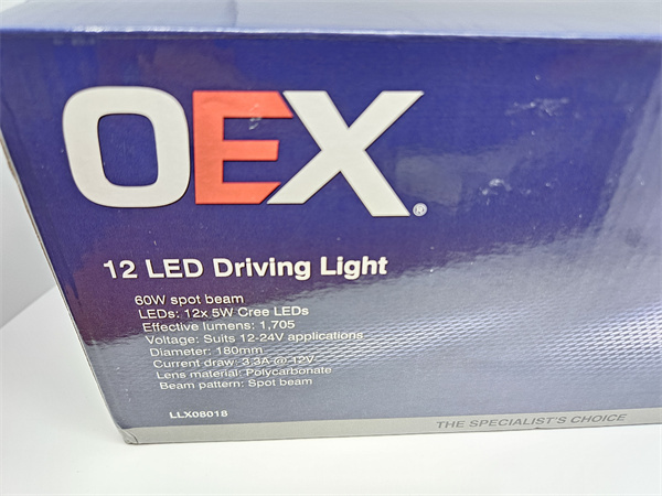 OEX 7 Inch LED Driving Light Round 10-30V 12 LED 40W Spot Beam LLX08018