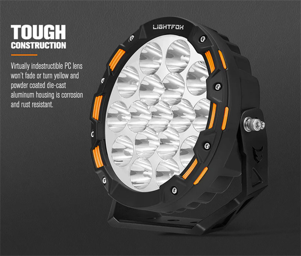 Lightfox 7" LED Driving Light 1Lux@1,032M IP68 13,226 lumens- 5 Years Warranty