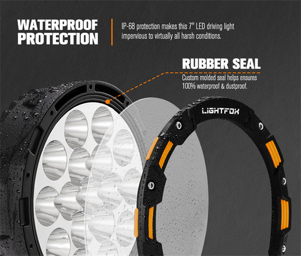 Lightfox 7" LED Driving Light 1Lux@1,032M IP68 13,226 lumens- 5 Years Warranty