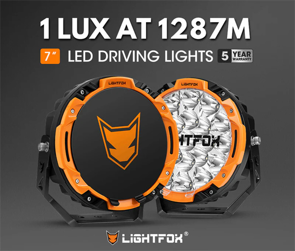 Lightfox Starrix 7inch LED Driving Light 1Lux@1,287M IP68 15,366 lumen - 5 Years Warranty