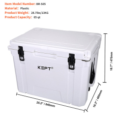 65QT Rotomolded Coolers on wheels cart