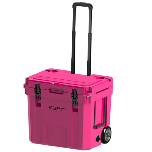 35QT Rotomolded Wheeled Ice Cooler with Telescopic Handle