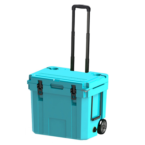 35QT Rotomolded Wheeled Ice Cooler with Telescopic Handle