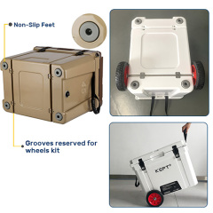 45QT rotomolded ice chest camping cooler,wheels for choice