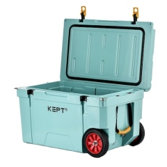 Boright 65QT large rotomolded Ice cooler box with wheels-tiffny blue