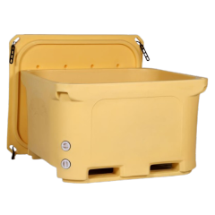1000L Insulated Fish HDPE Bin with Lid & Drain