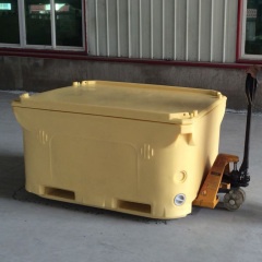 1000L Insulated Fish HDPE Bin with Lid & Drain