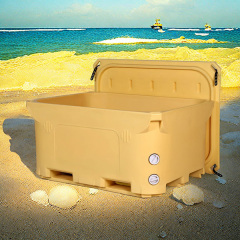 1000L Insulated Fish HDPE Bin with Lid & Drain