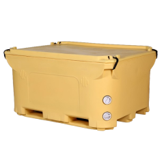 1000L Insulated Fish HDPE Bin with Lid & Drain