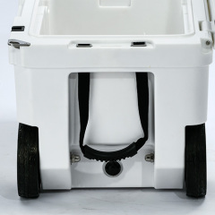 Heavy-Duty Boright 110QT rotomolded Cooler with Wheels and arm handle
