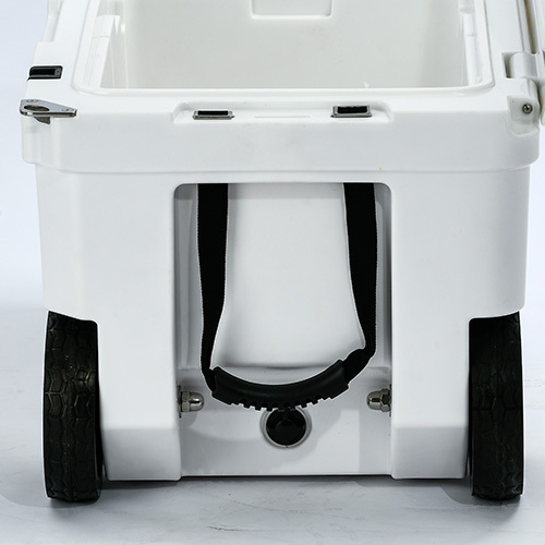 Heavy-Duty Boright 110QT rotomolded Cooler with Wheels and arm handle