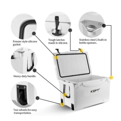 Boright 72QT Rotomolded Cooler Box with Wheels – Heavy-Duty Outdoor Cooler for Camping, Fishing & Beach Adventures