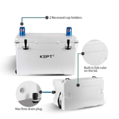 Boright 72QT Rotomolded Cooler Box with Wheels – Heavy-Duty Outdoor Cooler for Camping, Fishing & Beach Adventures