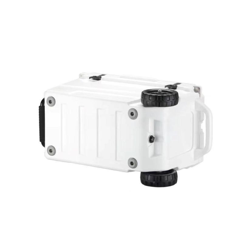 55QT Wheeled Rotomolded Cooler with foad-down Aluminum Handle – Factory-Direct Heavy-Duty Ice Box for Outdoor Adventures