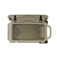 55QT Wheeled Rotomolded Cooler with foad-down Aluminum Handle – Factory-Direct Heavy-Duty Ice Box for Outdoor Adventures