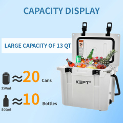 Boright 13QT Rotomolded Cooler – Premium Ice Chest with Aluminum Handle & Nylon Grip