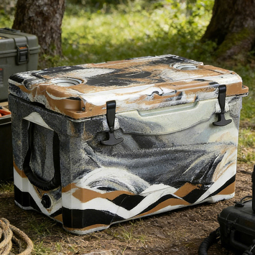 52QT Camo Rotomolded Hard Cooler – Camouflage Roto-Molded Ice Chest for Hunting, Fishing & Outdoor
