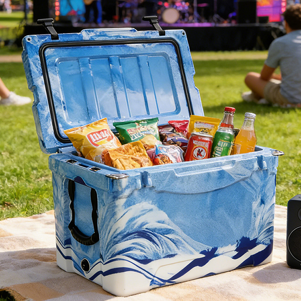 52QT Camo Rotomolded Hard Cooler – Camouflage Roto-Molded Ice Chest for Hunting, Fishing & Outdoor