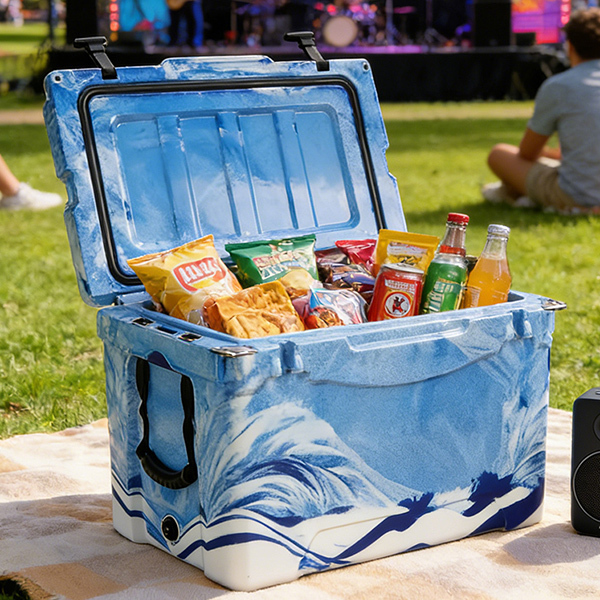 52QT Camo Rotomolded Hard Cooler – Camouflage Roto-Molded Ice Chest for Hunting, Fishing & Outdoor