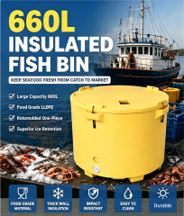 660L Rotomolded Insulated Fish Container for Commercial Seafood Logistics