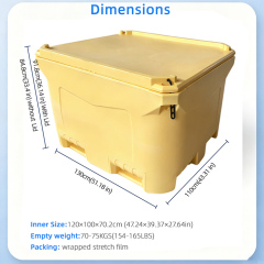 Commercial Seafood Transport Container 800L Stackable with Lid