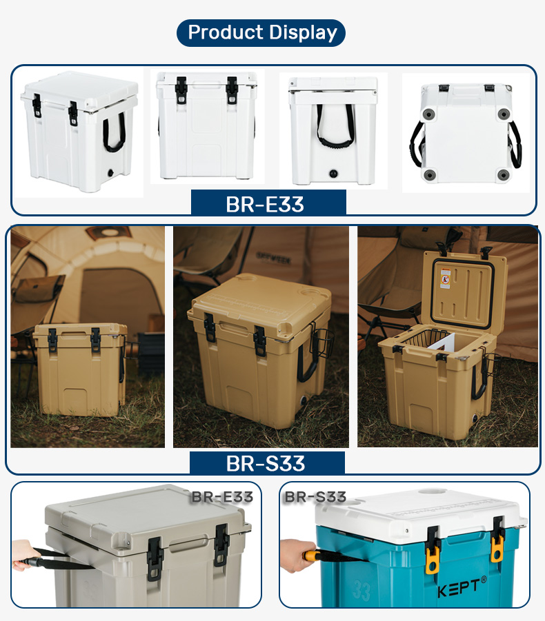 New style of 33QT rotomolded ice camping cooler box