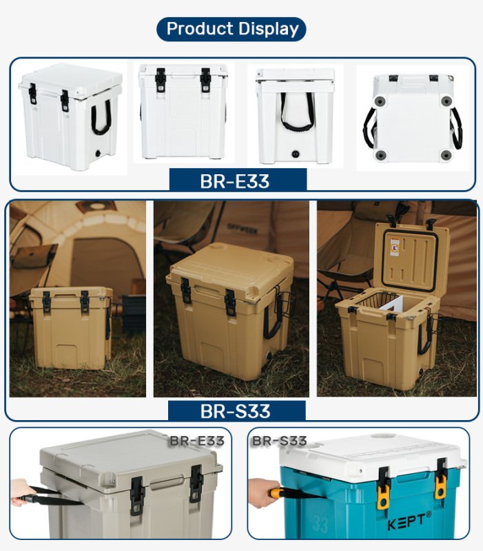 New style of 33QT rotomolded ice camping cooler box