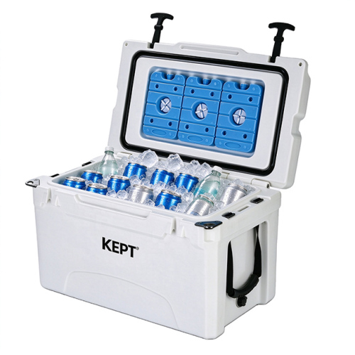 40QT Rotomolded Cooler with Optional Lid Ice Packs