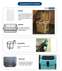 New style of 33QT rotomolded ice camping cooler box
