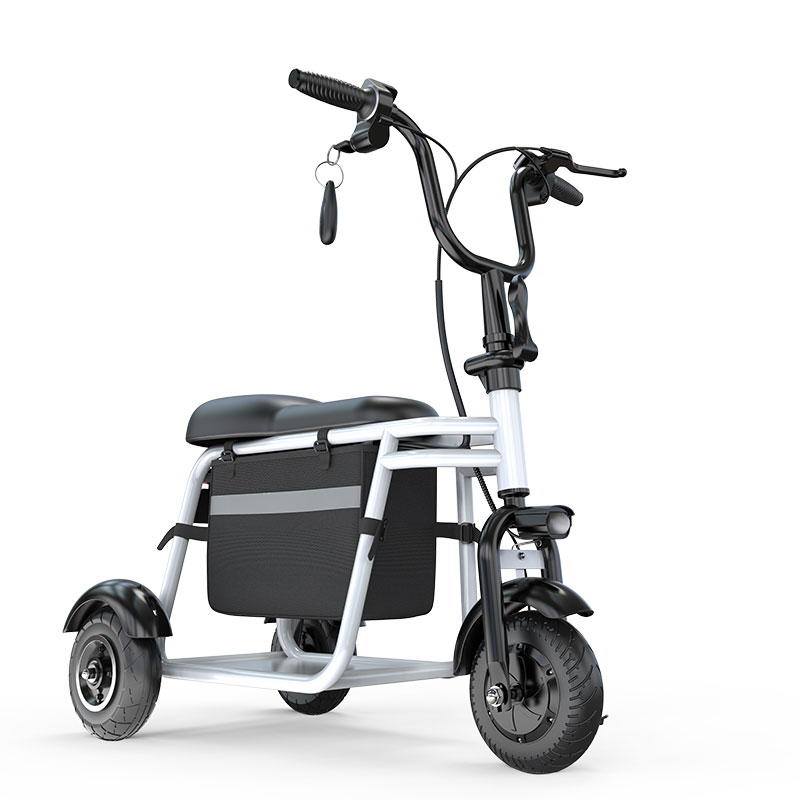 Foldable electric online trike