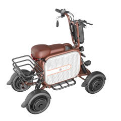 Factory Wholesale YIDI New Design 500W Folding 4 Wheel Elderly Electric Mobility Mini Moped With Pet Basket