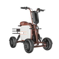 Factory Wholesale YIDI New Design 500W Folding 4 Wheel Elderly Electric Mobility Mini Moped With Pet Basket