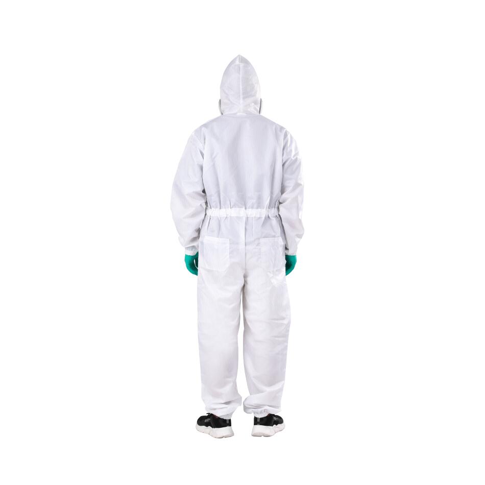 Reusable White Polyester Carbon Fiber Spray Suit