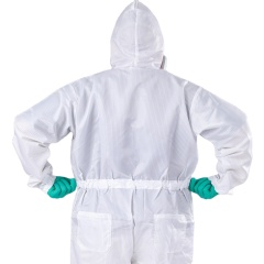 Reusable White Polyester Carbon Fiber Spray Suit