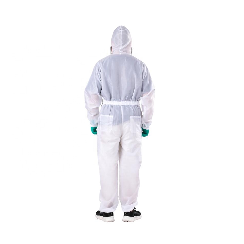 100% Polyester Spray Suit White