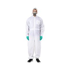 Reusable White Polyester Carbon Fiber Spray Suit