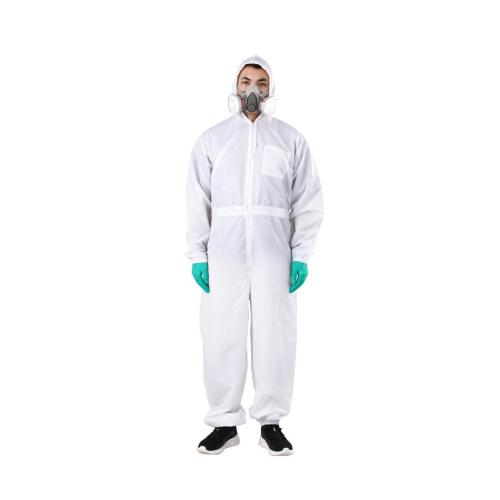Reusable White Polyester Carbon Fiber Spray Suit