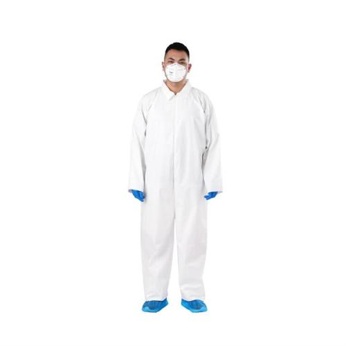 Microporous Coverall with Collar