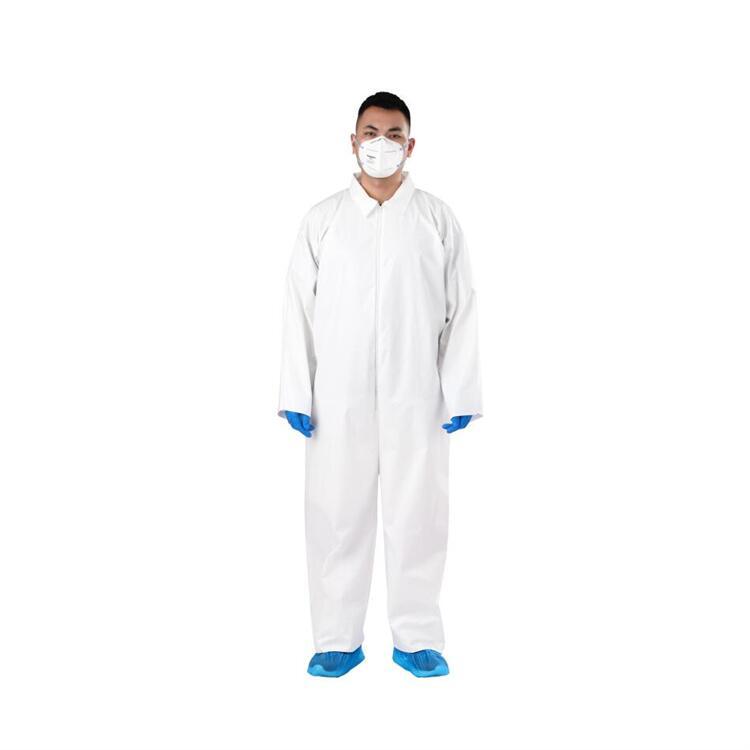 Microporous Coverall with Collar