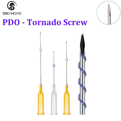 High Quality Tornado Screw Thread CE Approved 26/27G Screw Thread PDO PCL PLLA Thread For Face Lift