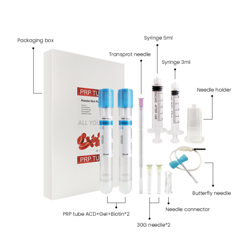 Manufacturer Price Prp Tube Acd+Gel+Biotin Prp Kit for Hair Gro