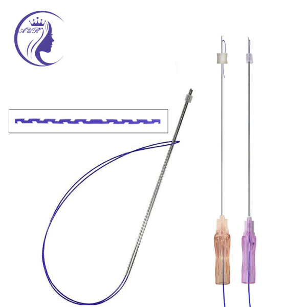 Wholesale Price Double Needle Thread 19G 20G PDO PCL PLLA Double Needle Thread For Forehead Lift