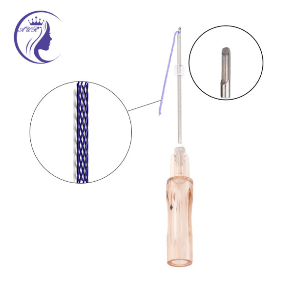 Factory Wholesale Mesh Thread L Needle 19G 38mm 60mm PCL Mesh Thread For Nasolabial Folds Deep Wrinkles