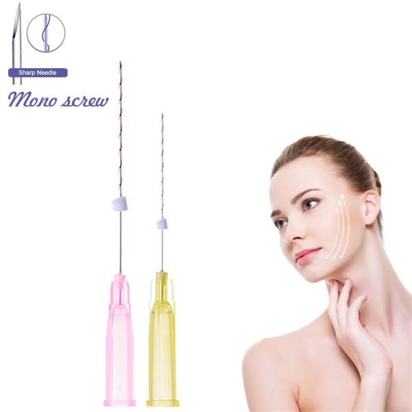 Factory Wholesale High Quality Mono Screw Thread PDO PCL PLLA Thread 26G 27G 29G 30G Screw Thread For Frown Lines