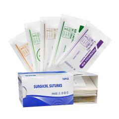 medical absorbable pdo surgical suture thread with needle
