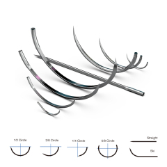 medical absorbable pdo surgical suture thread with needle