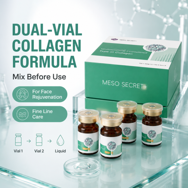 Anti-wrinkle Rh-Collagen Type III Meso Serum Hydrating Anti-aging Injection Lyophilized Powder for Deep Skin Repairing Factory Price